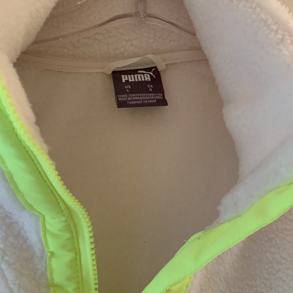 New With Tag…PUMA Sherpa Fleece Jacket With Woven Details - Size Large - Picture 4 of 8